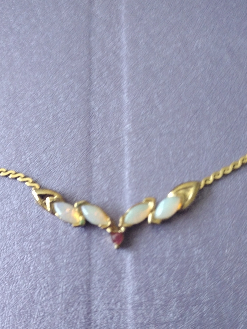 Opal And Ruby Lady Sedgwick Necklace
